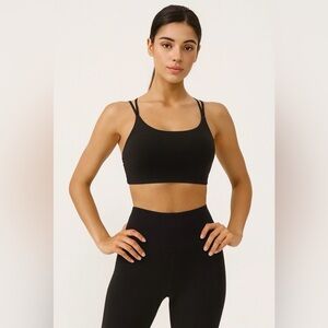 NWT Halara Sports Bra Black Gym Workout Athleisure Women's Size Small